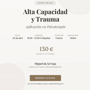 Seminario Alta Capacidad y Trauma Complejo 24 abril 2026
