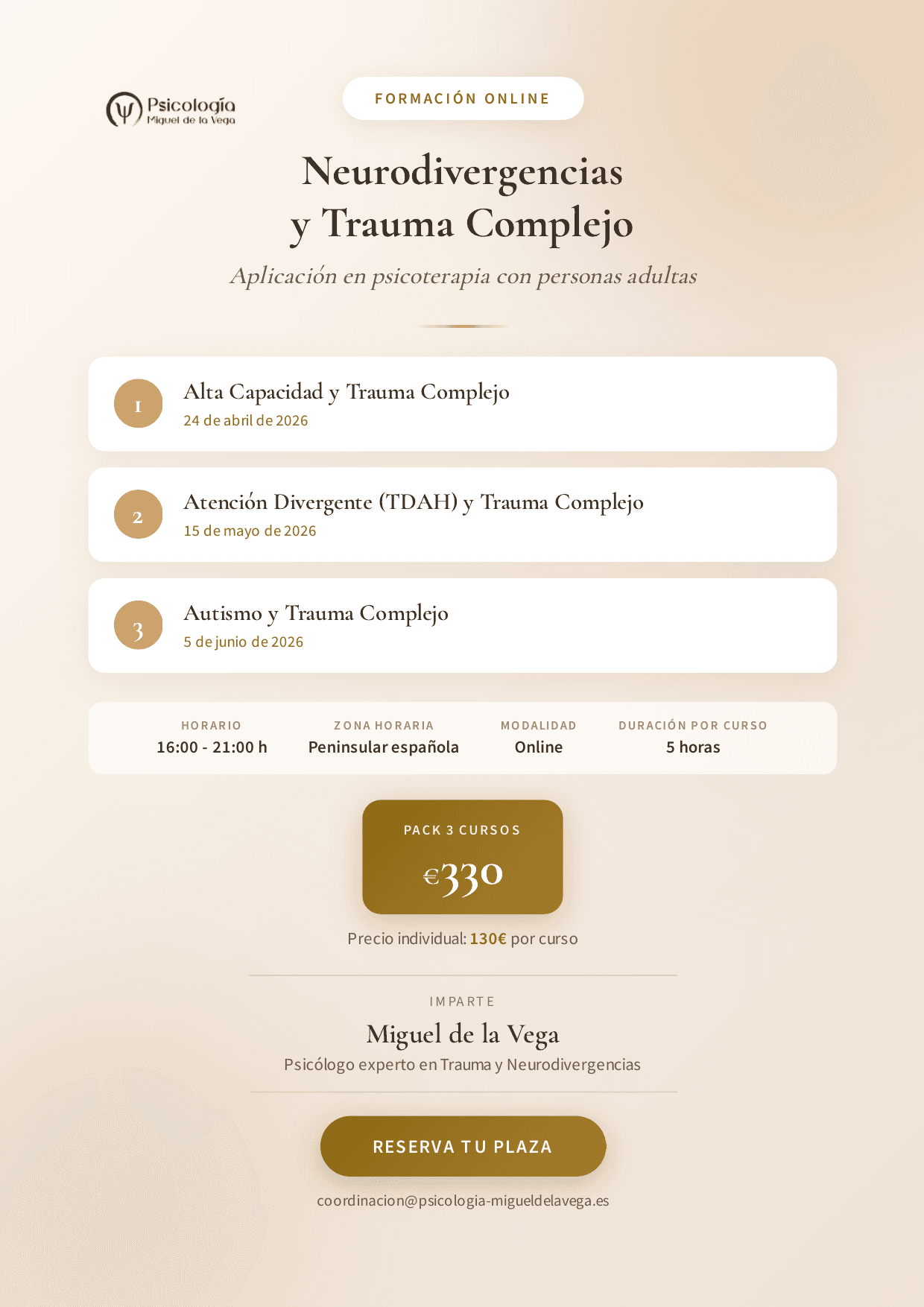 PACK 3 seminarios Neurodivergencias y Trauma Complejo